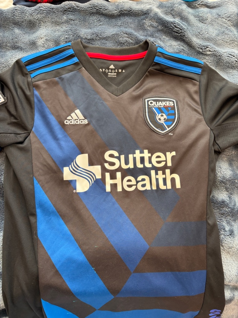 adidas Black & Blue San Jose Quakes Soccer Jersey